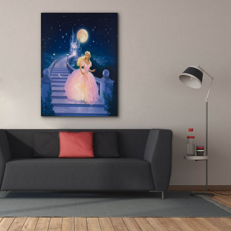 Cendrillon sur toile par Kirk Reinert, H 54 po x l 40 po x P 1,5 po