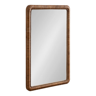 Rahfy Rattan Rounded Rectangle Wall Mirror