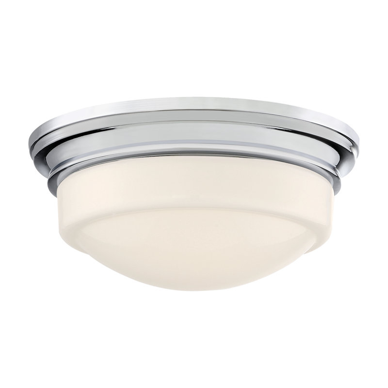 Plafonnier encastré 1 lumière DEL 7,25 po, Chrome poli