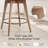Wylee Mid-Century Modern Swivel 26.8'' Linen Counter Stool with Solid Wood Frame-1610639086