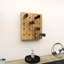 Porte-bouteilles à fixation murale en bois massif Latalia Fremont-64477865-64477866