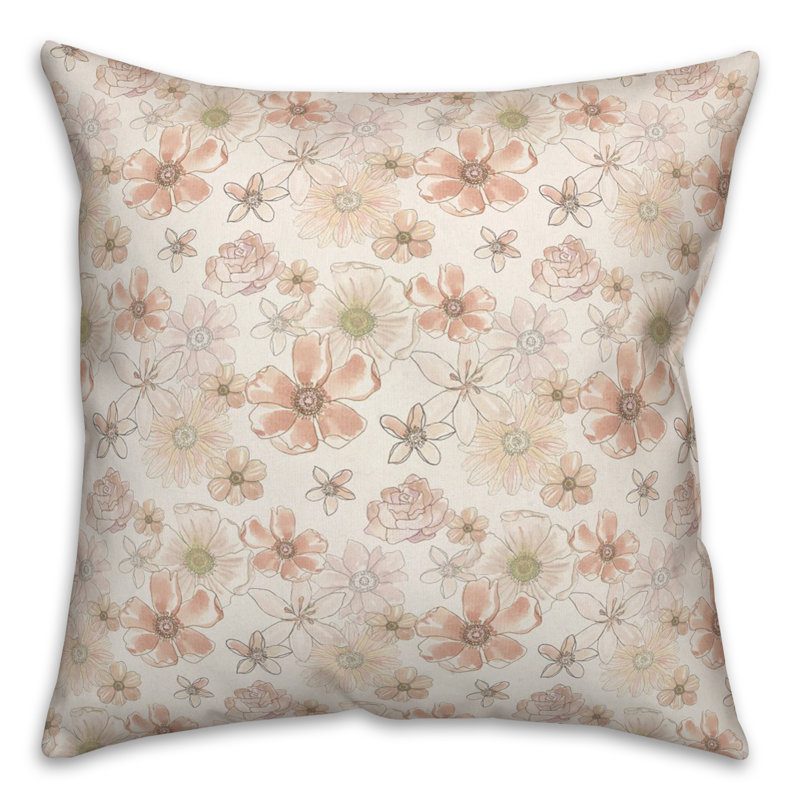 Polyester/Polyester Blend Throw Square Pillow Cover & Insert, White