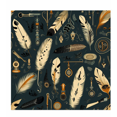 «Fashion and Glam Luxe Feathers III», impression bohémienne sans cadre