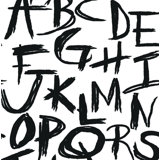 Letters Vinyl Wallpaper Roll by Jamie Graney