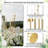 4PCS 48" Tall Floor Candelabra Centerpieces, 7 Arm Gold Candlestick Holders With Acrylic Lampshade Centerpieces for Wedding Party Home Decor