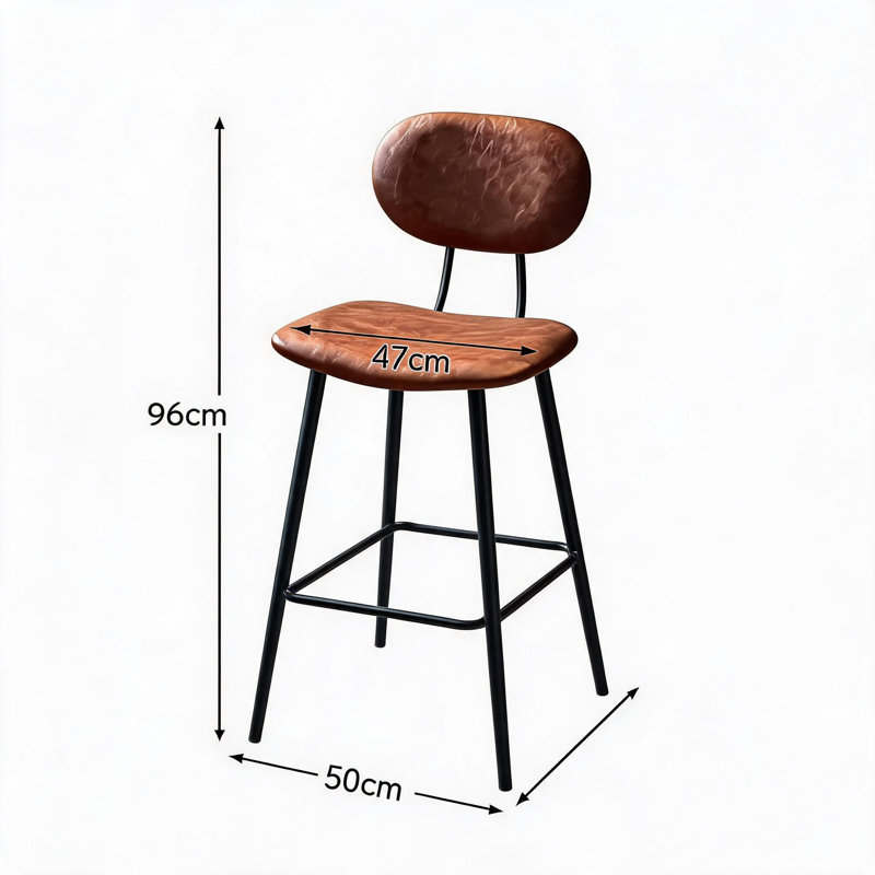 Counter Stool with Metal Frame