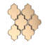 Reflections 4 in. x 5.5 in. Glass Mirror Small Lantern Arabesque Mosaic Decorative Kitchen & Bathroom Wall Tile-36935673