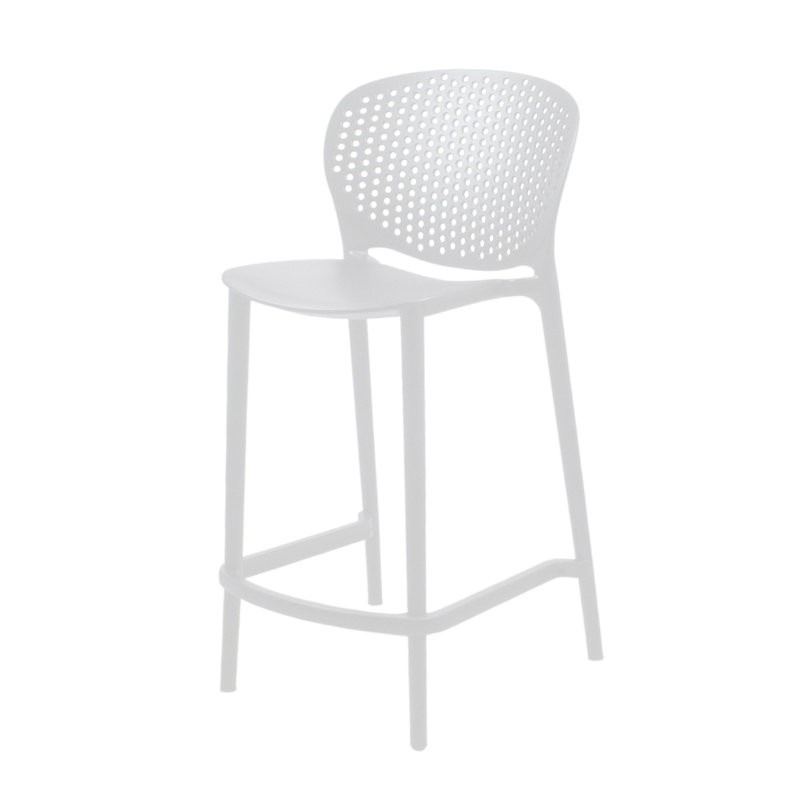 Tabouret de bar 25,5 po Elsaid, Blanc
