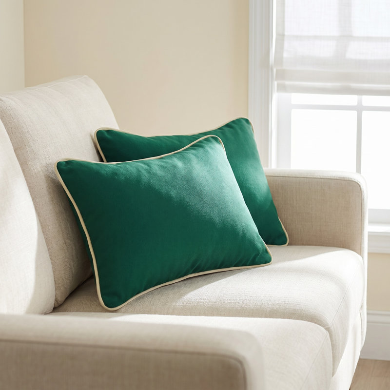 Rene Sunbrella® Outdoor Throw Pillow, 12" x 24", Navy