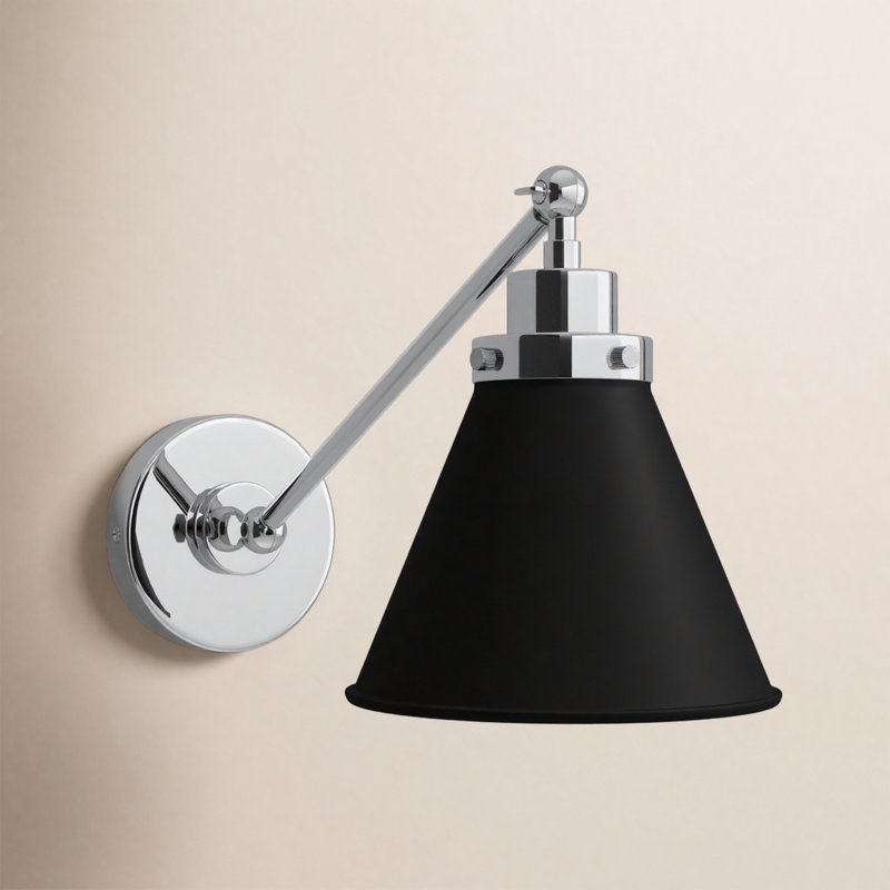 Wellfleet 1 - Light Swing Arm, Silver, Black