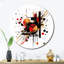 Horloge murale rouge et noire abstraite Dreamscape II-93382704