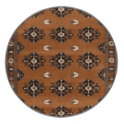 Tapis brun lavable à la machine