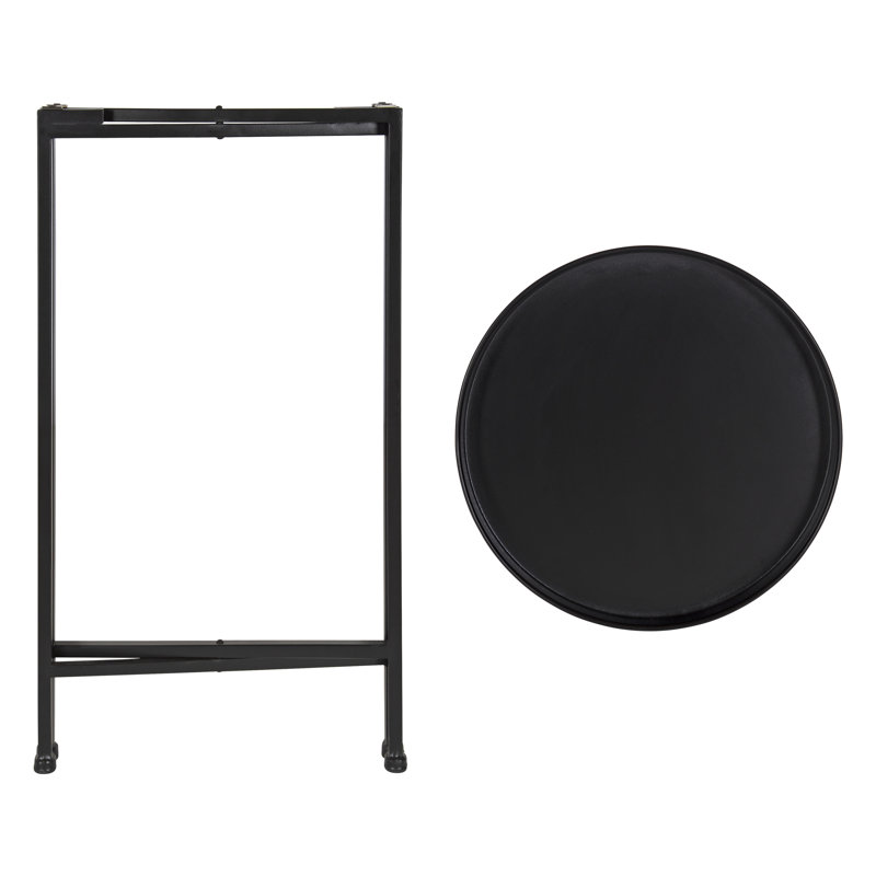 Ekta Tray Top End Table, Black, Black