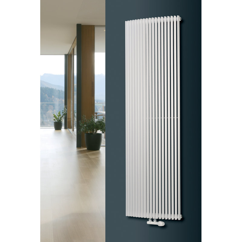 Andromeda Vertical Designer Radiator, White, 180 cm H x 58 cm W x 13 cm D