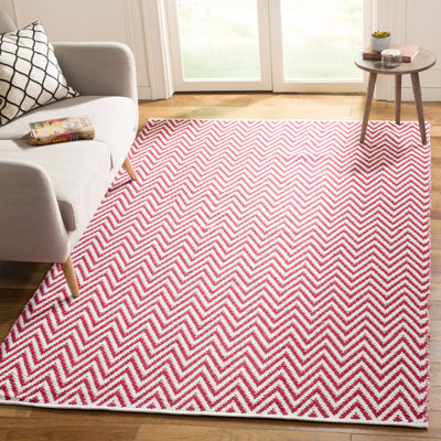 Haqeem Hand Woven Cotton Chevron Rug