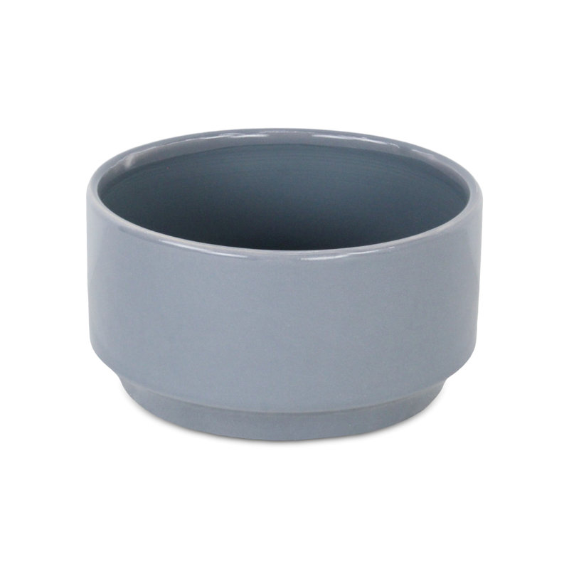 Pot large en céramique Kingsbridge, gris, H 4,75 po x l 9,5 po x P 9,5 po