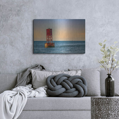 'Breakwater Bay 'Buoy On Casco Bay' by Rick Berk Metal Wall Art