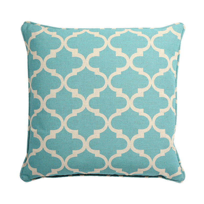 Patterned With Polyester Insert Pillow, Blue/White