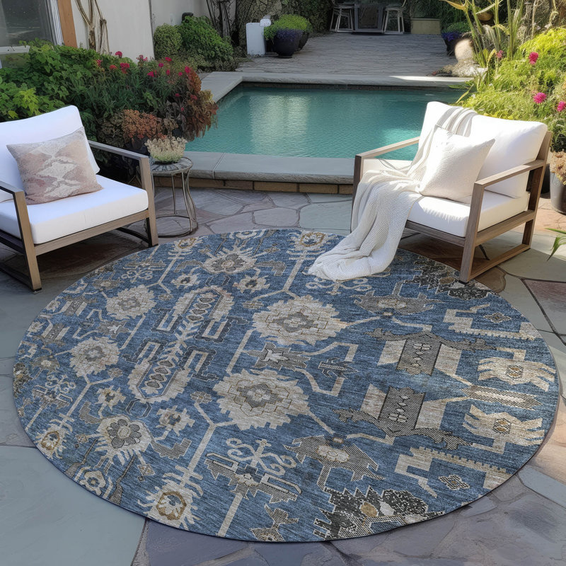Tapis intérieur / extérieur Myda, Rond 8 pi