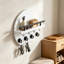 Porte-clés mural avec tablette et crochets, porte-clés rustique en bois pour l'organisation et la décoration de la maison-132439042