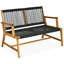 Banc de jardin en bois massif pour 2 personnes Meridan-226023676