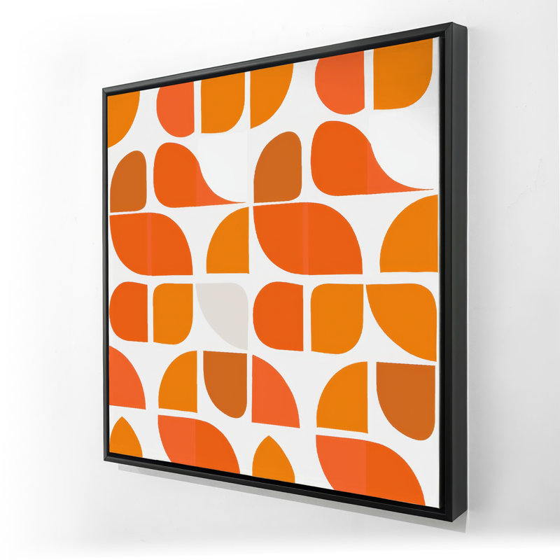 Zig Zag Red Framed Canvas - Modern Home Decor Art Piece