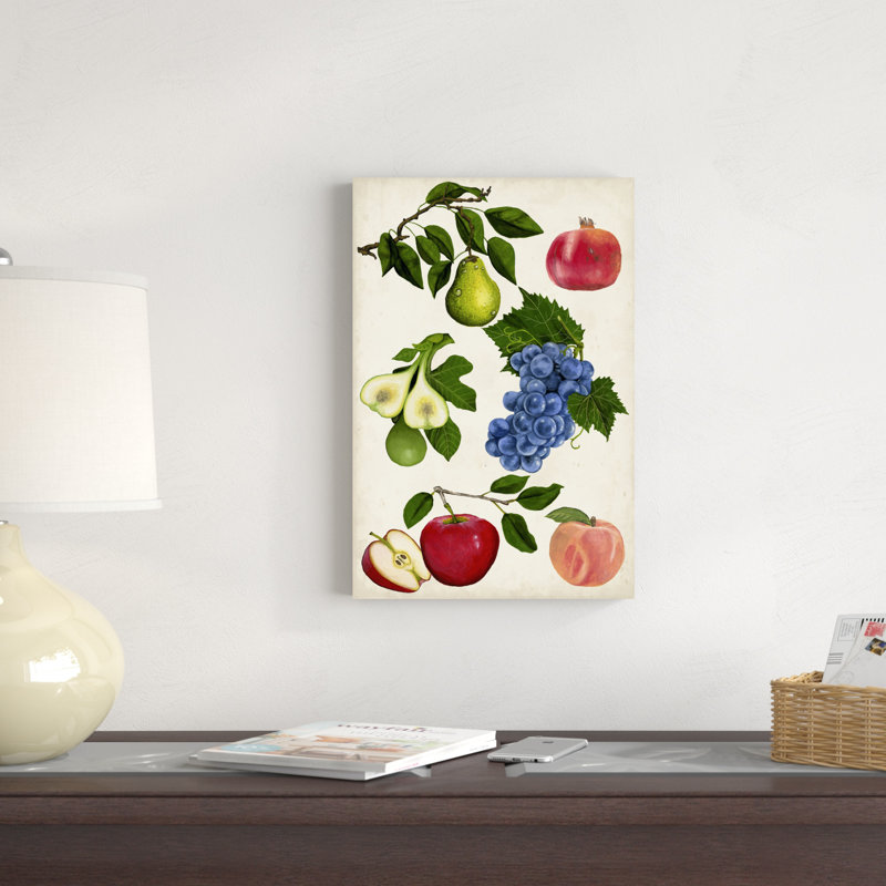 Collection de fruits I, H 18 po x l 12 po x P 1,25 po