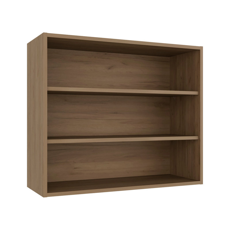 Natural Oak Open Storage Wall Cabinet, Oak