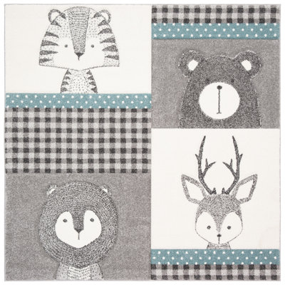 Glantz Animal Print Gray Area Rug