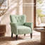 Chaise d'appoint moderne rembourrée - vert fronde-133402453