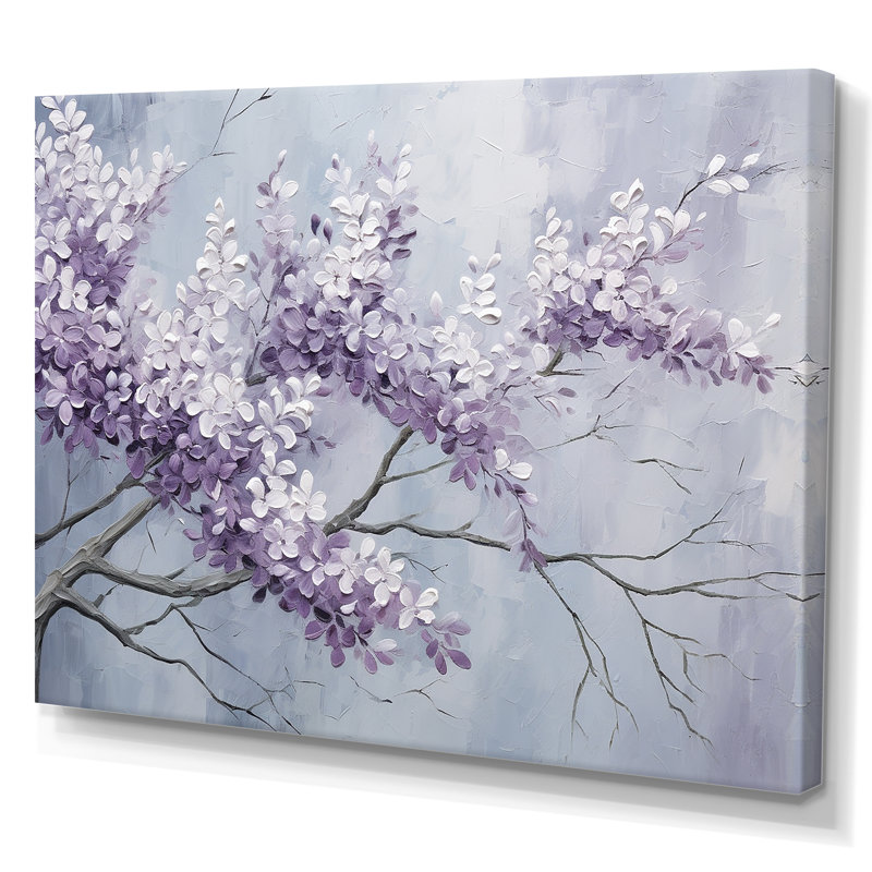 Beautiful Lilac Dreamscape IV - Lilacs, art mural encadré, H 30 po x l 40 po x P 1,5 po, Toile tendue