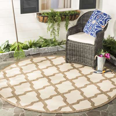 Tapis d'intérieur / extérieur à motif géométrique Powersville