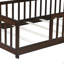 Lit simple au sol avec clôture sans porte, lit en bois d'hévéa-124917765
