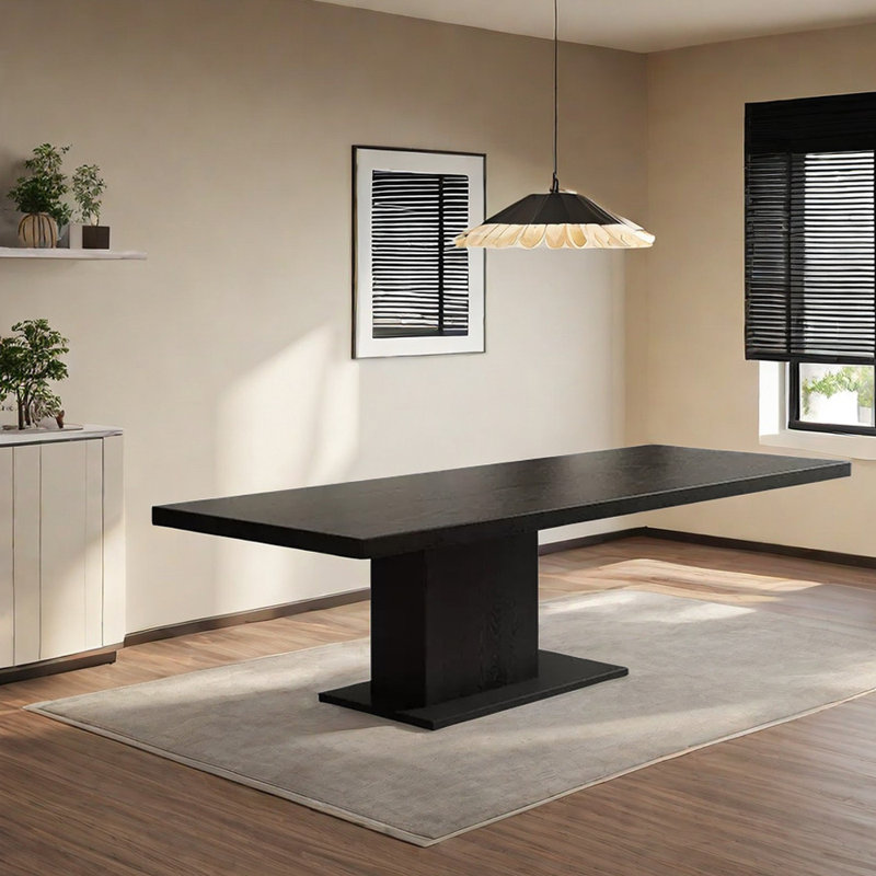 Ash Solid Wood Top Dining Table, 31.49" W x 70.86" L