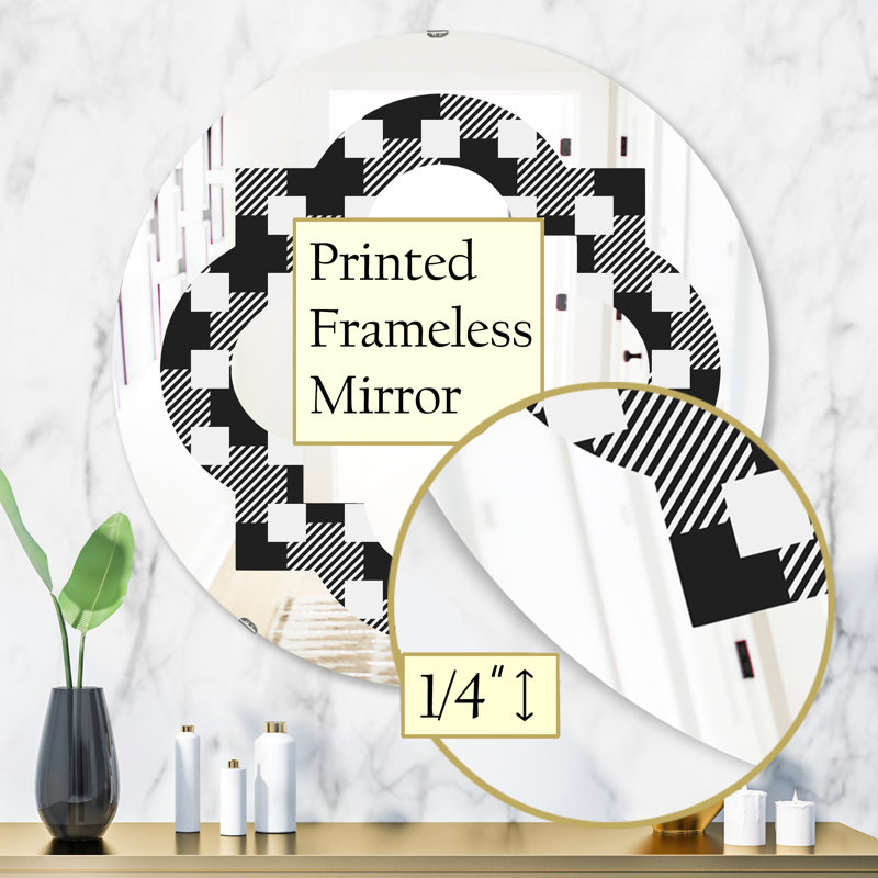 Miroir mural éclectique Quatrefoil, H 31,5 po x l po