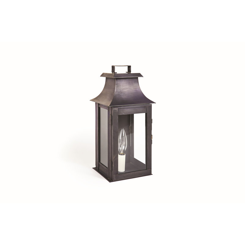 Concord 1 - Light Outdoor Wall Lantern, Dark Brass, Clear, 13" H x 6" W x 6.5" D