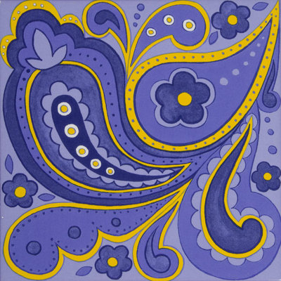 6'' x 6'' Hand Painted Ceramic Decorative Accent Tile