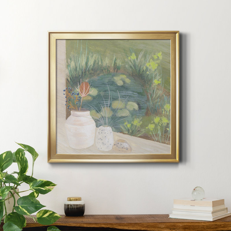 27_Window Plants IV-Premium, reproduction encadrée - prête à être accrochée, H 26,5 po x l 26,5 po x P 1,5 po, Pas de tapis