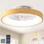 Ventilateur de plafond moderne encastré de 20 pouces avec éclairage et télécommande, DEL et RVB à intensité variable, ventilateur de plafond intelligent à profil bas à 6 vitesses