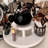 2-Tier Wood Riser,Wood Display Risers For Decor,Large Space Half Moon Dessert Display Stand,Multiple Wooden Display Risers Stand