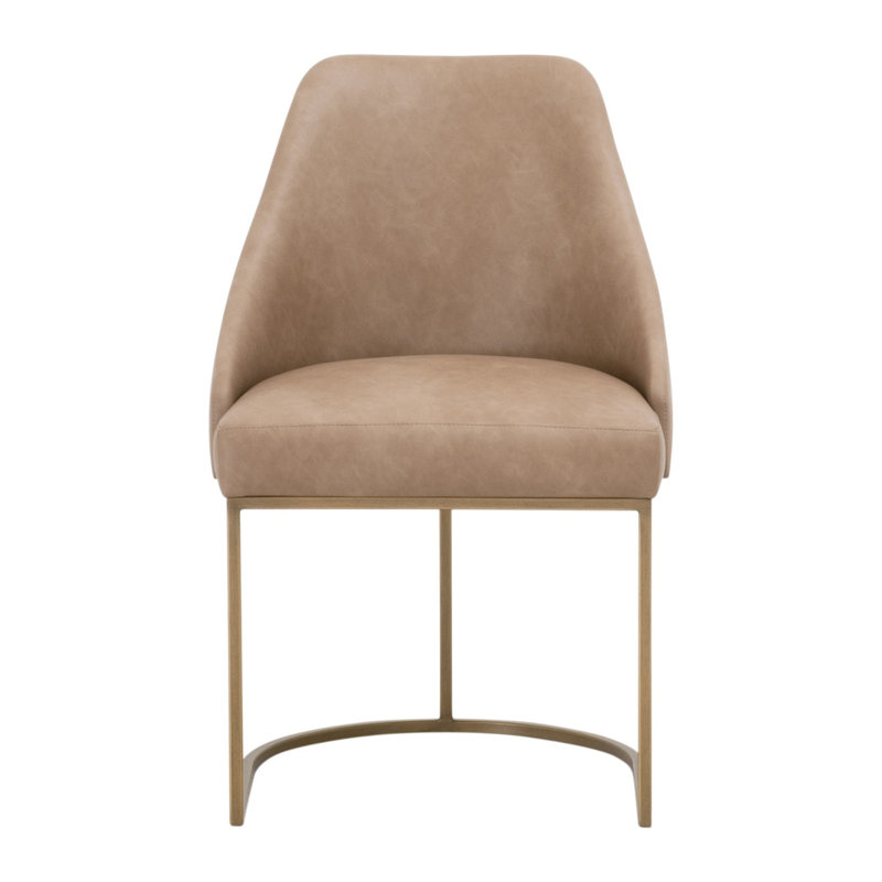 Parissa Leather Upholstered Armless Dining Chair