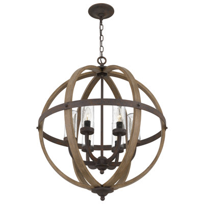 Luminaire suspendu sphère 6 lumières Powley