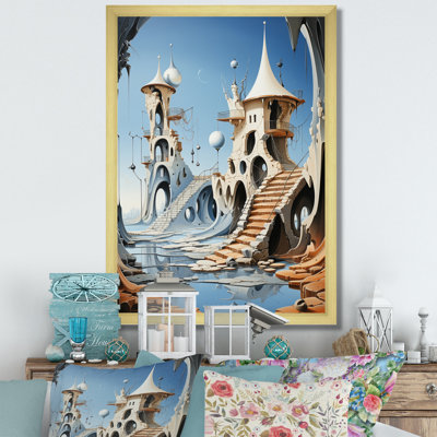 Château fantastique III sur toile