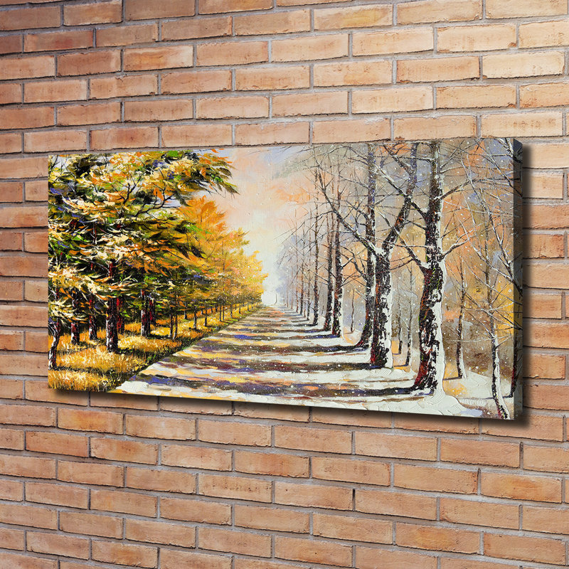 Autumn Versus Winter - Wrapped Canvas Print