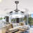 42" Sunali 4-Blade LED Chandelier Ceiling Fan with Remote Control and Light Kit