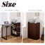 Bureau pliant en bambou, bureau pliable pour les petits espaces, bureau d'ordinateur avec rangement caché et prise intégrée, table pliable de style Mid-Century pour bureau à domicile et chambre à coucher (brun noyer)
