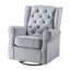 Fauteuil pivotant gris transitionnel avec planeur - Un fauteuil fonctionnel alliant stabilité et confort