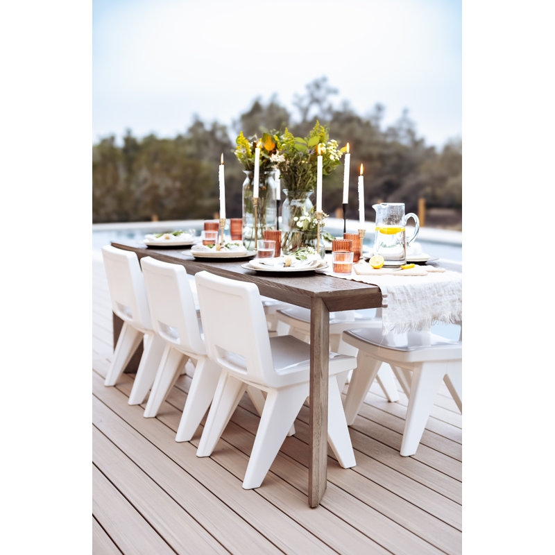 Fresco Outdoor Dining Side Chair, Highcloud White