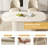 70" Modern Oval Cream White Dining Table Set with 6 Chairs for Kitchen, Bar, Living Room-1839975306-1839975302