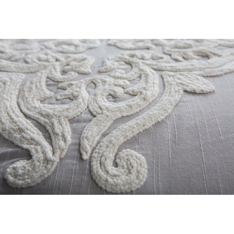 Kent Duvet Cover, Ivory Damask, King Duvet Cover